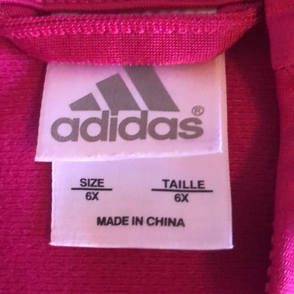 Pink & orange adidas zip up with 2 pockets - Picture 7 of 7